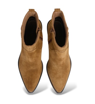 Pepe Jeans Bottes en cuir Lake Basic marron