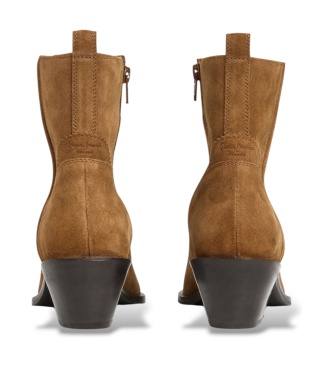 Pepe Jeans Bottes en cuir Lake Basic marron