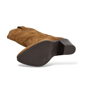 Pepe Jeans Bottes en cuir Lake Med marron