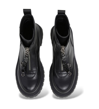 Pepe Jeans Bottes en cuir Stacy Feel noires