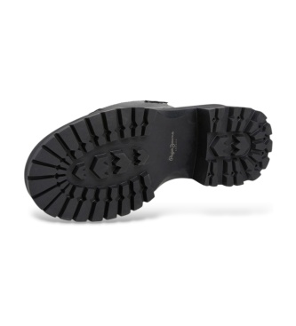 Pepe Jeans Bottes en cuir Stacy Feel noires