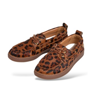 Pepe Jeans Usnjeni mokasinki Ball Boat rjavi