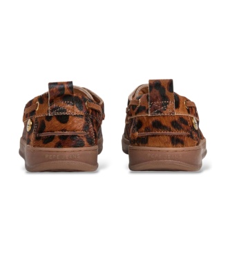 Pepe Jeans Usnjeni mokasinki Ball Boat rjavi
