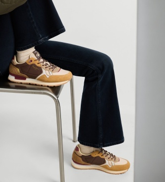 Pepe Jeans Baskets Brit City marron