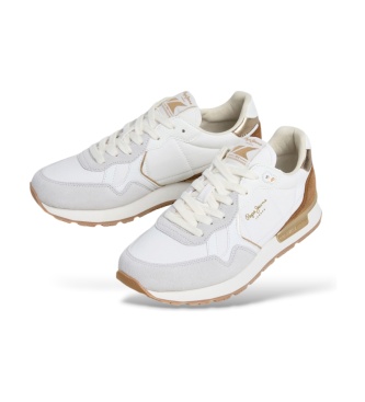 Pepe Jeans Baskets Brit Elite blanc cassé
