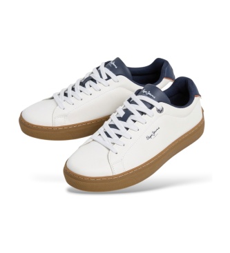 Pepe Jeans Camden Log sneakers knækket hvid