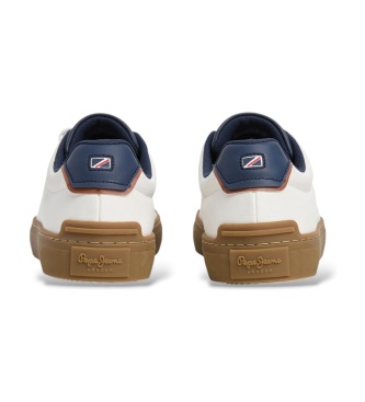 Pepe Jeans Camden Log sneakers knækket hvid