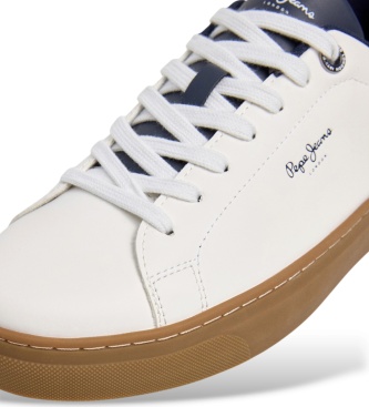 Pepe Jeans Camden Log sneakers knækket hvid