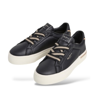 Pepe Jeans Black Carla Basic sneakers