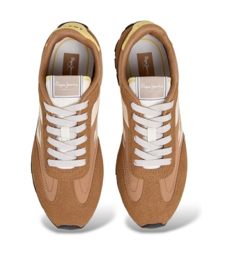 Pepe Jeans Jane Brand cognac brown sneakers