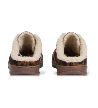 Pepe Jeans Brown leather Ball Clog sneakers