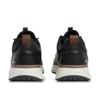 Pepe Jeans Leren Bampton Urban sneakers zwart