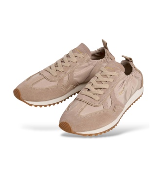 Pepe Jeans Blair Ledersneaker beige