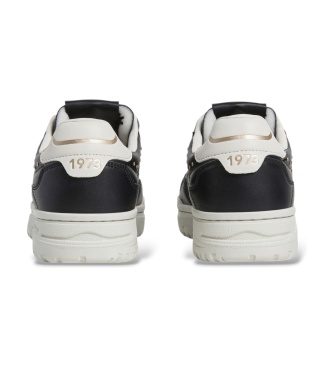 Pepe Jeans Black leather Chester Key sneakers