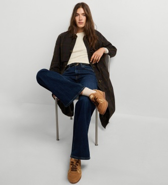 Pepe Jeans Daze Preppy brown leather sneakers