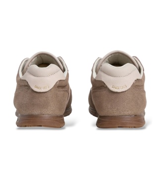 Pepe Jeans Daze Shine golden leather sneakers