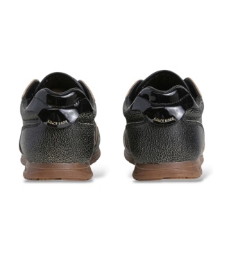Pepe Jeans Daze Street black leather sneakers