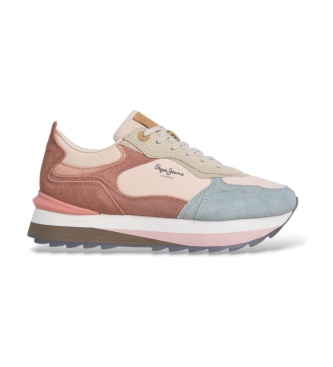 Pepe Jeans Tênis de couro Freya Peachy azul