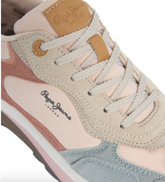 Pepe Jeans Tênis de couro Freya Peachy azul