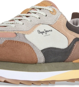 Pepe Jeans Tênis de pele Freya bege