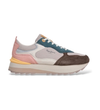Pepe Jeans Freya bruine leren sneakers