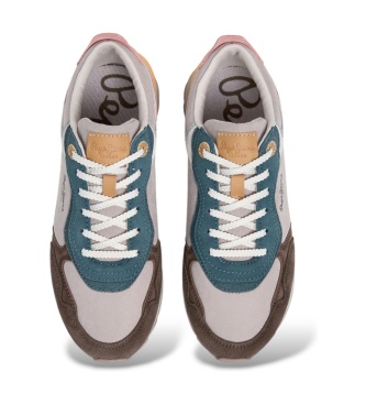 Pepe Jeans Freya bruine leren sneakers