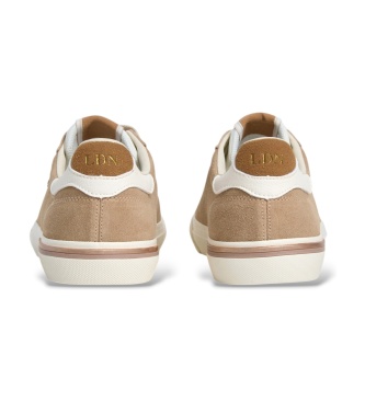 Pepe Jeans Kenton light beige leather sneakers