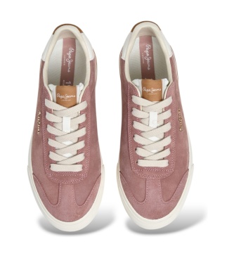 Pepe Jeans Kenton pink leather sneakers