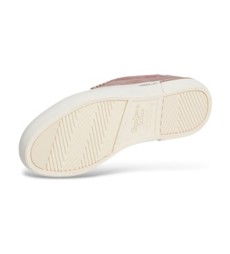 Pepe Jeans Kenton pink leather sneakers