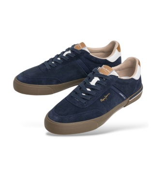 Pepe Jeans Kenton Suede sneakers i marineblåt ruskind