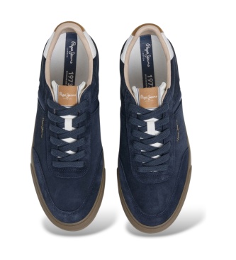 Pepe Jeans Kenton Suede sneakers i marineblåt ruskind