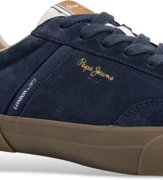 Pepe Jeans Kenton Suede sneakers i marineblåt ruskind