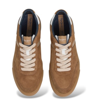 Pepe Jeans Kenton Suede camelfarvede sneakers i ruskind