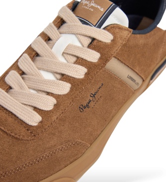 Pepe Jeans Kenton Suede camelfarvede sneakers i ruskind