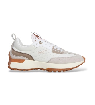 Pepe Jeans Lucky Fierce white leather sneakers