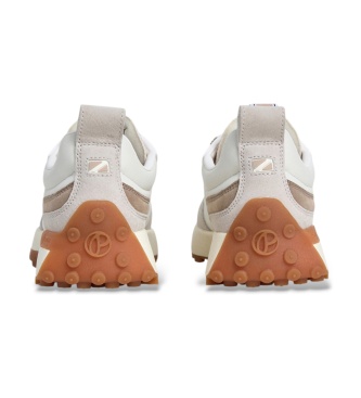 Pepe Jeans Lucky Fierce white leather sneakers