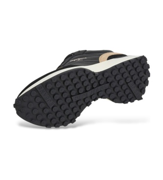 Pepe Jeans Lucky Fierce black leather sneakers
