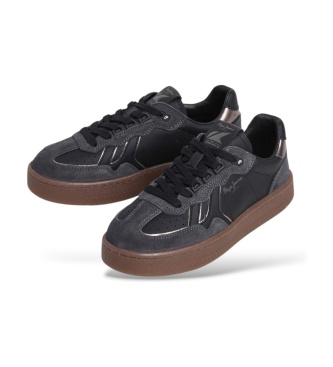 Pepe Jeans Maya Contour Ledersneaker schwarz