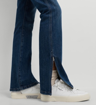 Pepe Jeans Milan silver leather sneakers