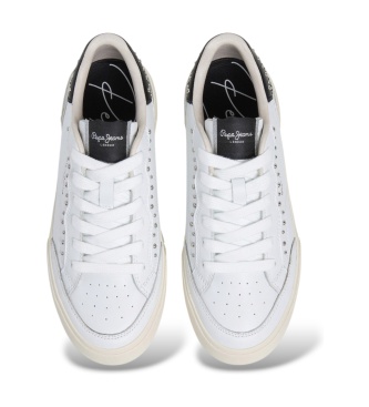 Pepe Jeans Milan silver leather sneakers