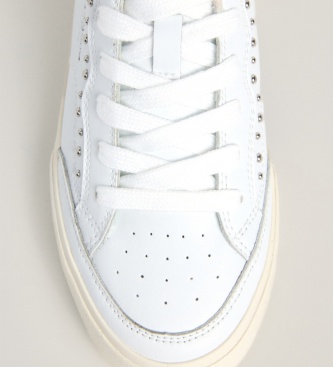 Pepe Jeans Milan silver leather sneakers