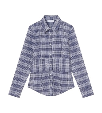 LAAGAM Camisa Hella de quadros marinho