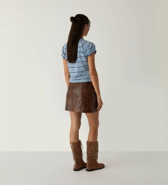 LAAGAM Camiseta Zaira com logo bordado azul
