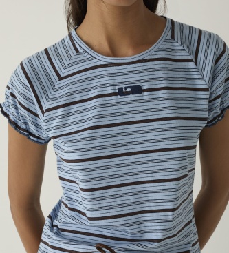 LAAGAM Camiseta Zaira com logo bordado azul