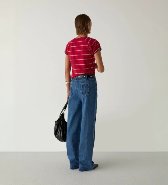 LAAGAM Tee-shirt Zaira avec logo brodé rouge
