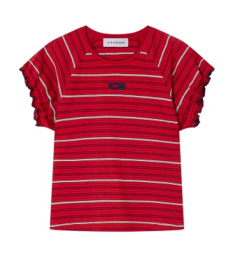LAAGAM Tee-shirt Zaira avec logo brodé rouge