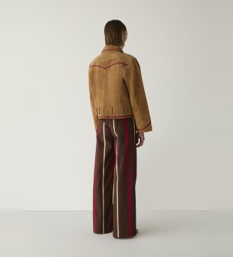 LAAGAM Veste Aveline en daim marron