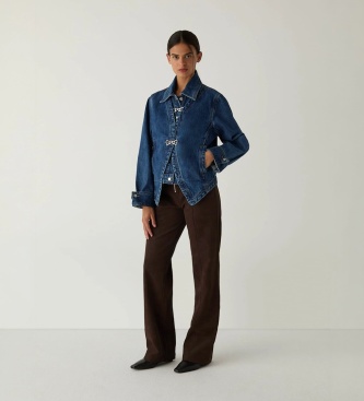 LAAGAM Veste Faye en jean bleu