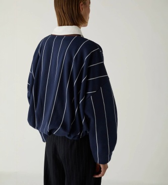 LAAGAM Sweat-shirt Kelly à rayures bleues