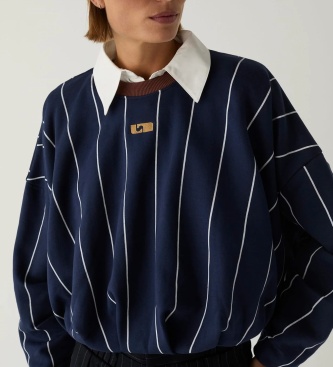 LAAGAM Sweat-shirt Kelly à rayures bleues